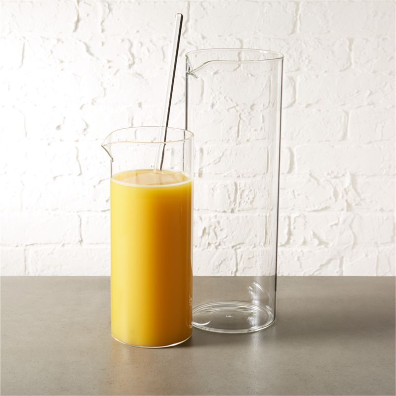 borosilicate glass pitcher CB2