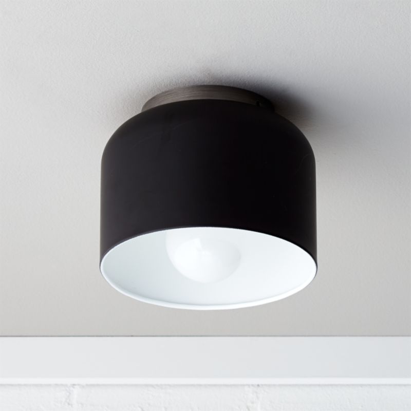 Bell Black Flush Mount Light CB2