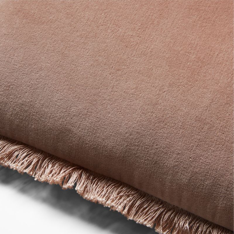 Bettie Light Brown Velvet Lumbar Pillow with DownAlternative Insert 48