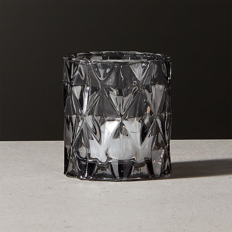 Betty Smoked Glass Modern Votive Candle Holder + Reviews CB2 Canada
