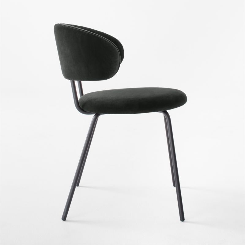 Birba Modern Black Velvet Dining Chair + Reviews CB2