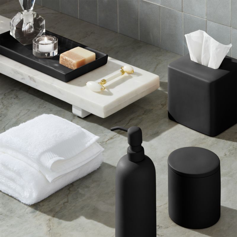 Rubber Coated Black Modern Vanity Tray + Reviews CB2 Canada
