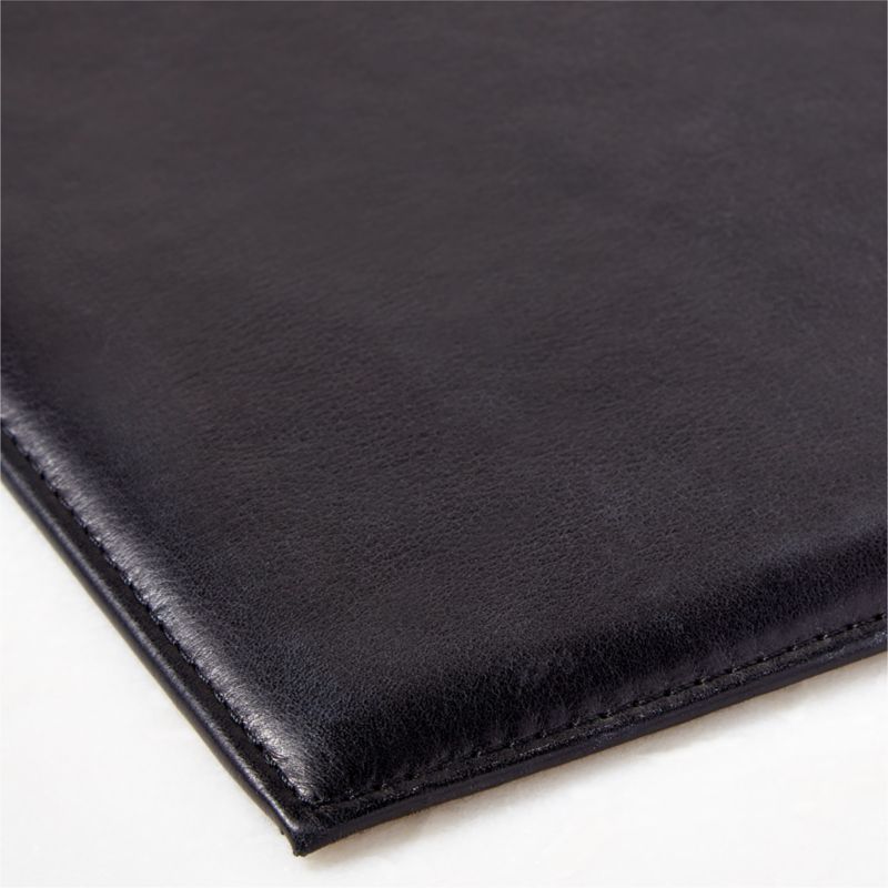 Black Leather Desk Blotter + Reviews CB2