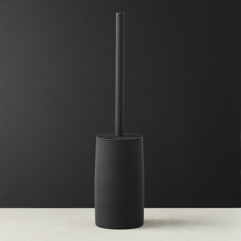 Rubber Coated Black Toilet Brush + Reviews CB2