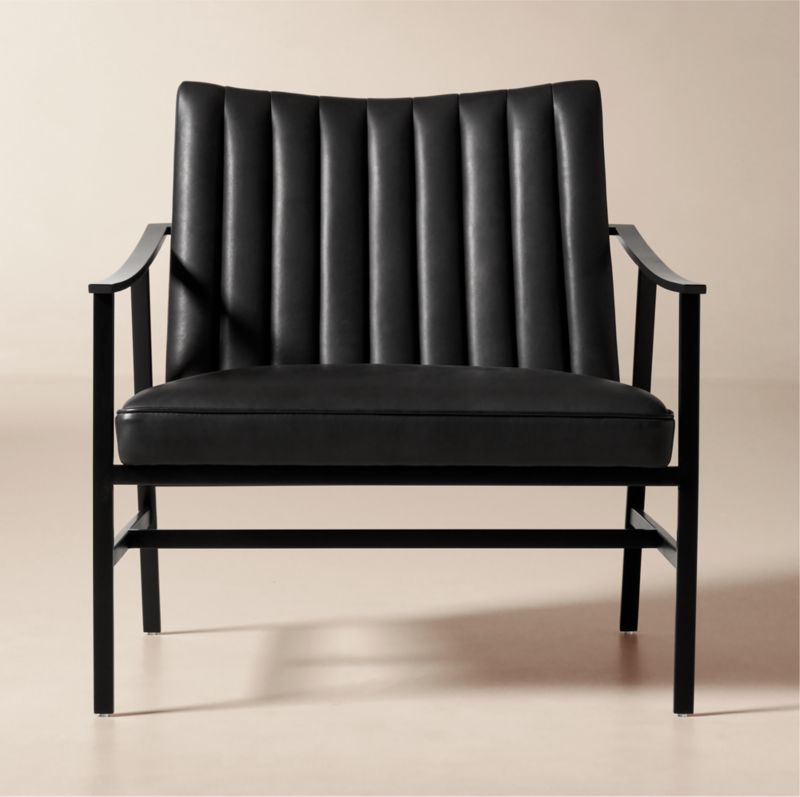 Blair Black Leather Accent Chair by Paul McCobb CB2