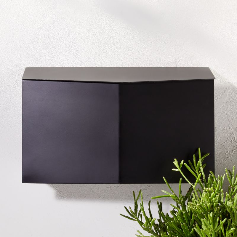 Bow Angled Black Modern WallMounted Mailbox + Reviews CB2 Canada