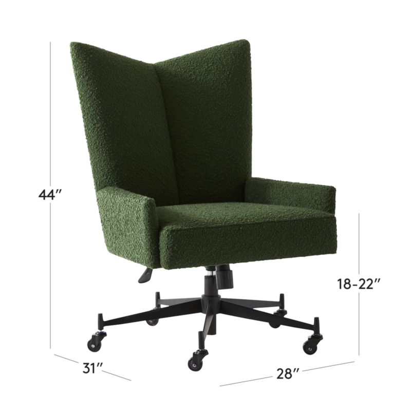 Bowtie Green Boucle Office Chair Model 3002 by Paul McCobb + Reviews CB2