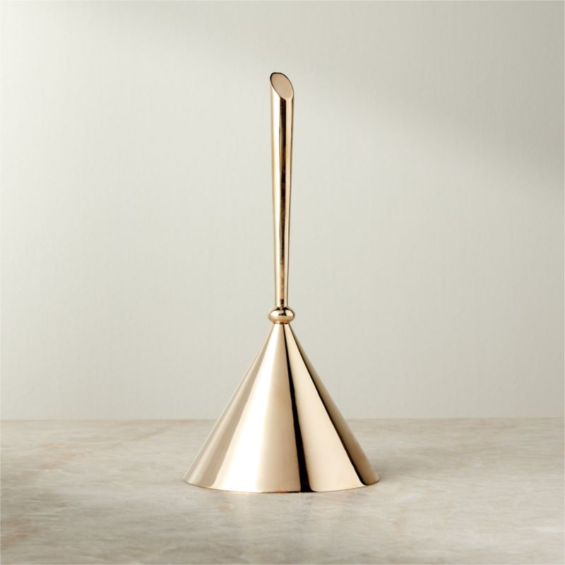 Modern Brass Dinner Bell CB2