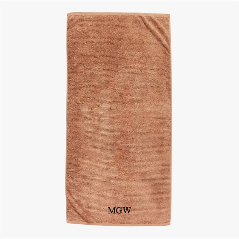 Brooks Ribbed Organic Cotton Dusty Rose Bath Towel + Reviews CB2 Canada
