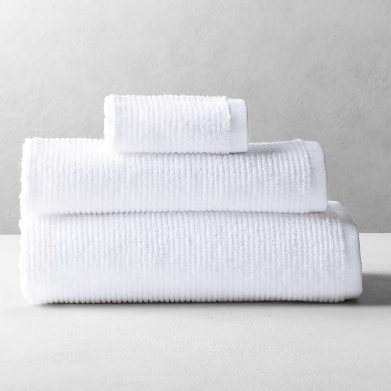 Brooks Organic Cotton White Bath Towel Set + Reviews CB2 Canada