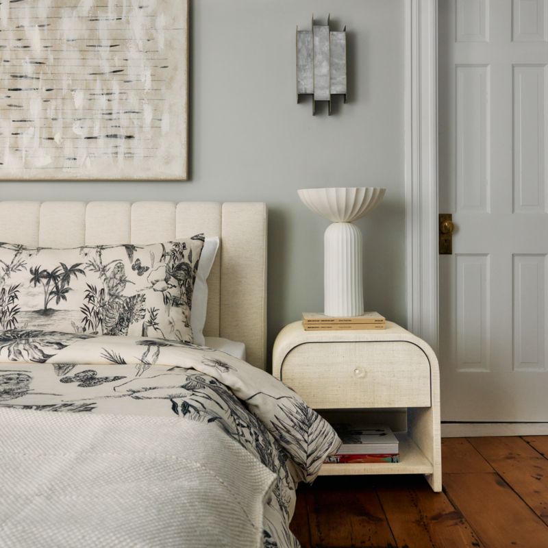 Midnight Jungle Linen King Pillow Shams Set of 2 by Matthew Williamson