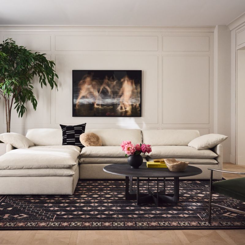 Mattea 4Piece Neutral Performance Linen Sectional Sofa with LeftArm