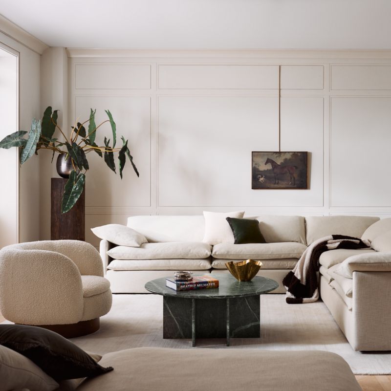 Mattea 4Piece Neutral Performance Linen Sectional Sofa with LeftArm