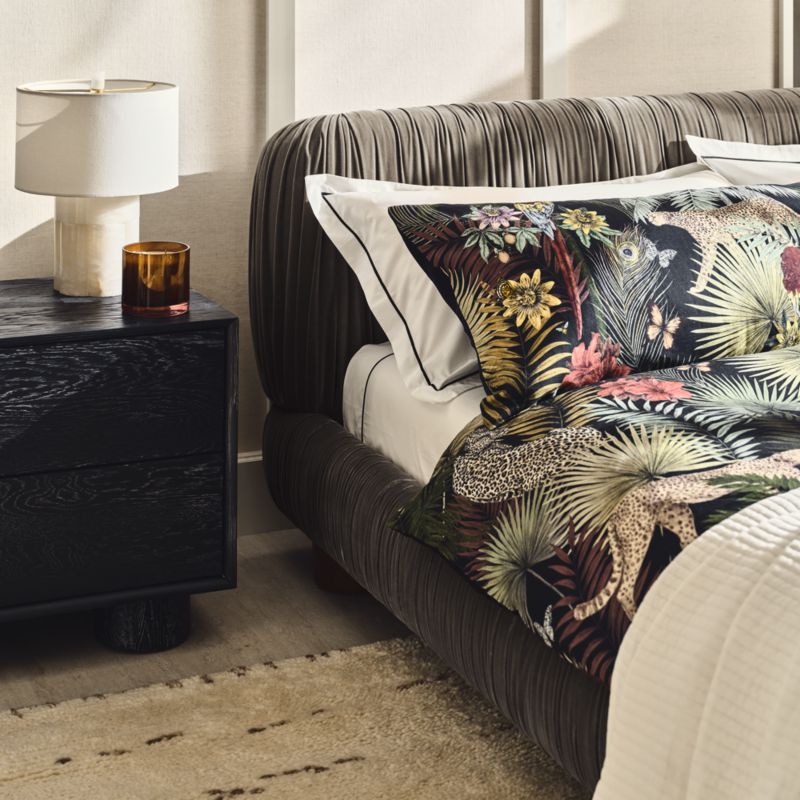 Shadow Ivory Velvet Full/Queen Quilt + Reviews CB2