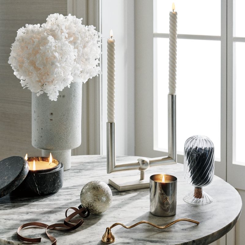 Waves Modern Brass Candle Snuffer + Reviews CB2 Canada