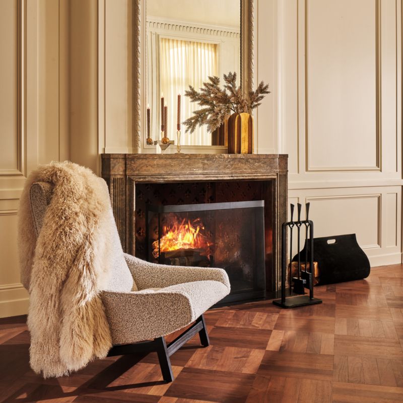 Ember Black Mesh Fireplace Screen CB2