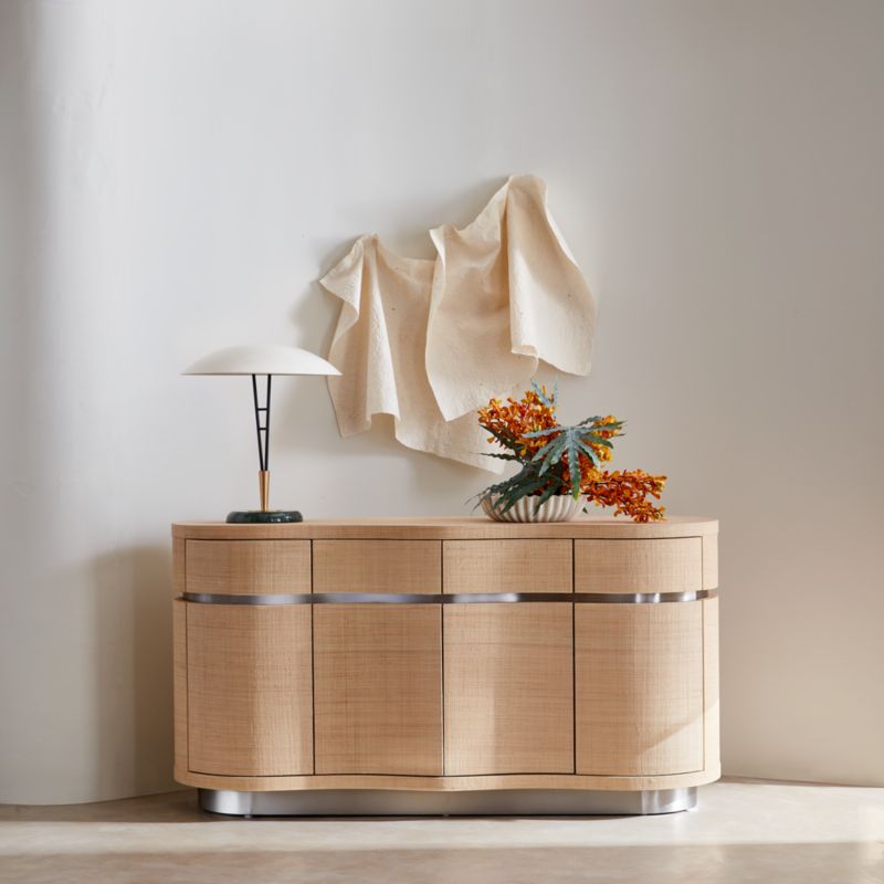 Reve Round Fluted White Marble Bowl CB2