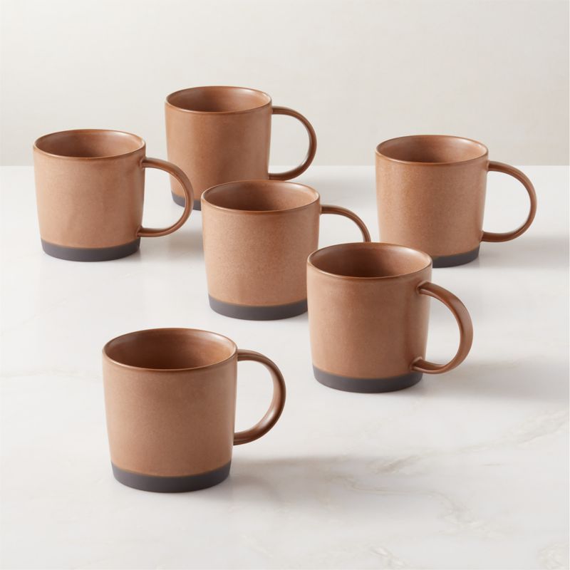 Cast Tan Coffee Mugs Set of 6 + Reviews CB2 Canada