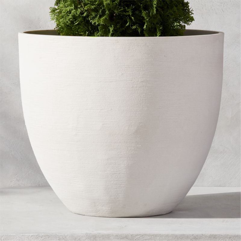 Castino Modern White Outdoor Planter Large Set of 2 + Reviews CB2 Canada