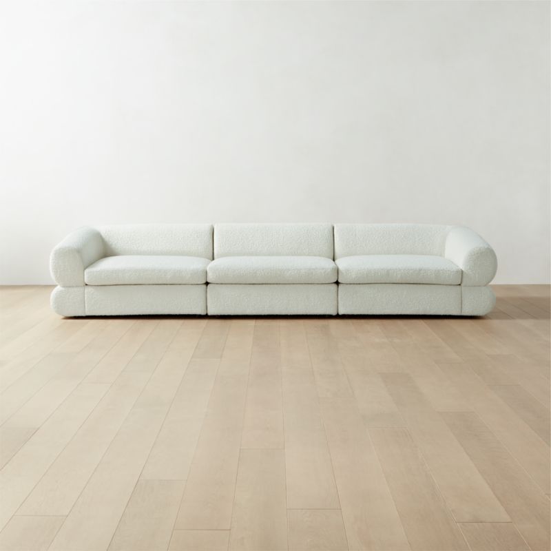 Chale 3Piece Sectional Sofa Wooly Sand CB2