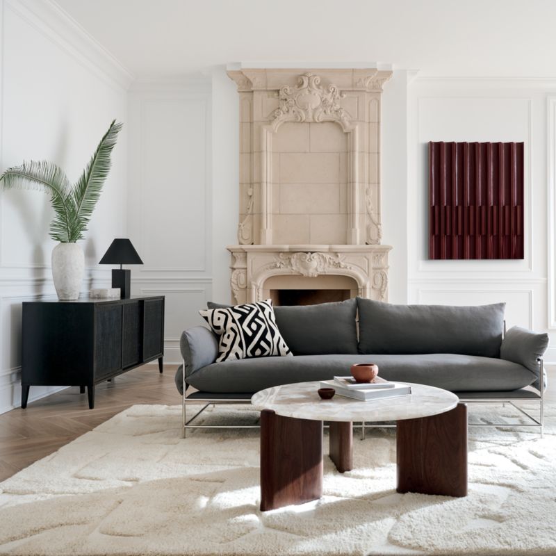 Sway Tufted Neutral Area Rug 9'x12' + Reviews CB2