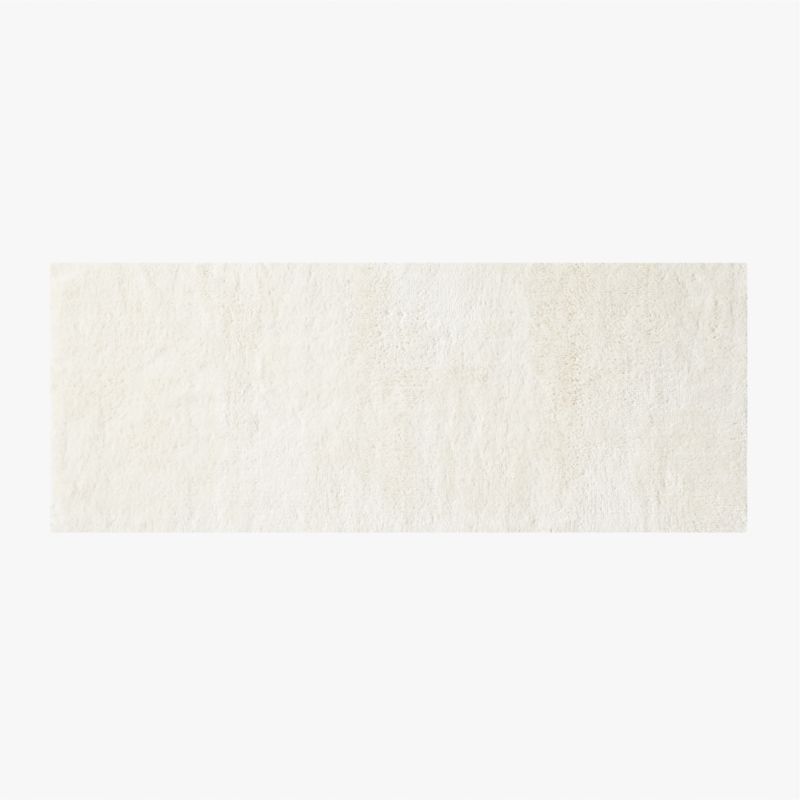 Chase Organic Cotton Warm White Bath Runner Rug 24''x60'' + Reviews CB2