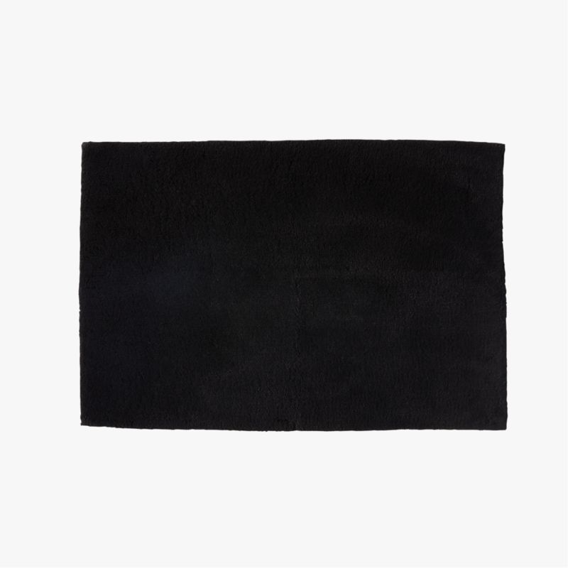 Chase Organic Cotton Black Bath Mat 24"x36" + Reviews CB2