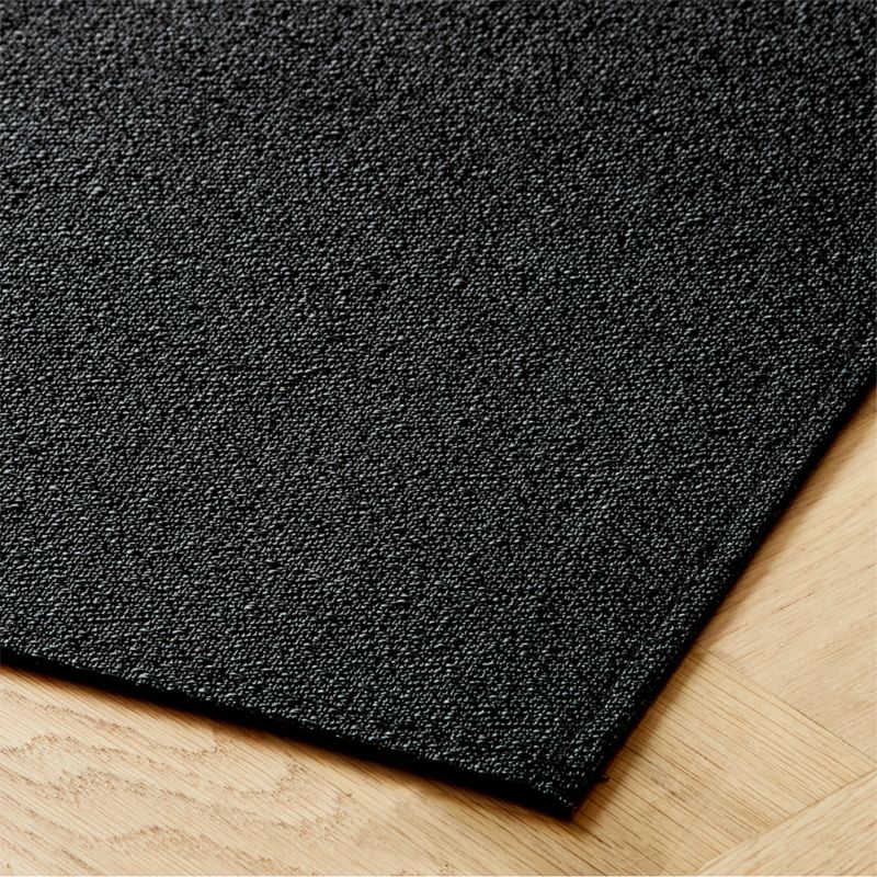 Chilewich Black Boucle Utility Mat 2'x3' + Reviews CB2