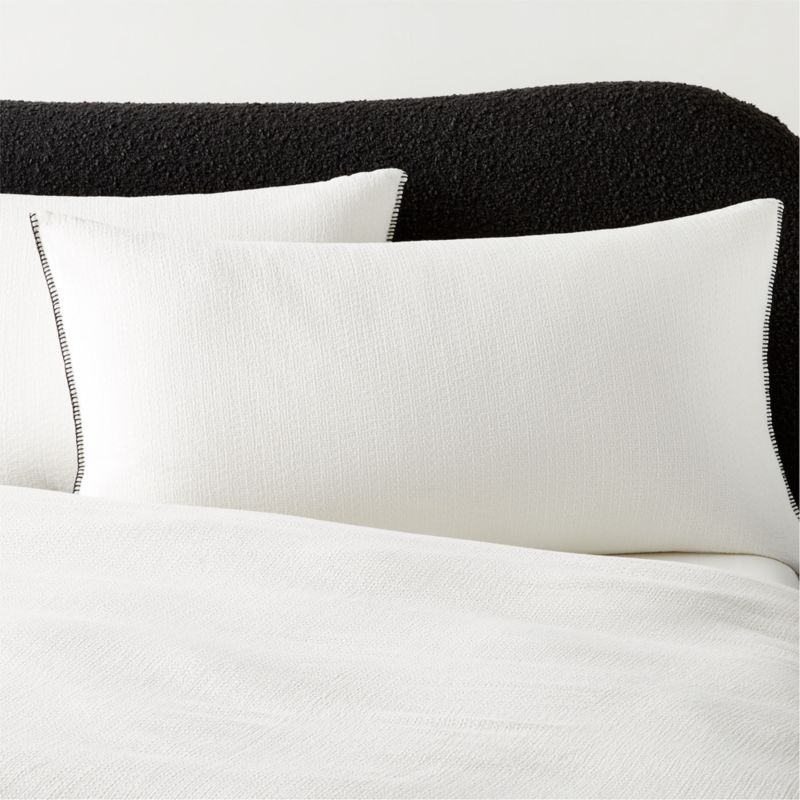 Ciebon Organic Cotton Warm White King Pillow Shams Set of 2 + Reviews