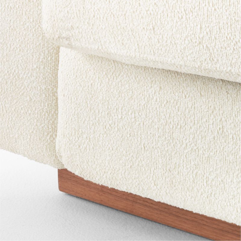 Claremont Modern White Boucle Sleeper Sofa Queen + Reviews CB2 Canada