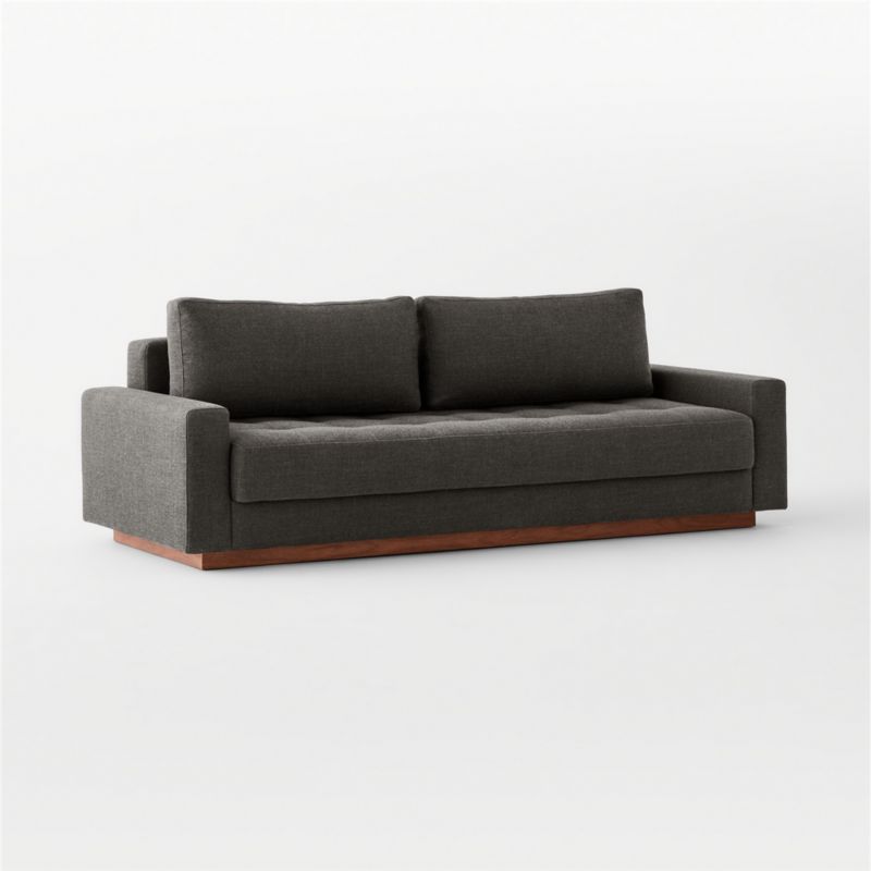 Claremont Modern Dark Grey Sleeper Sofa Queen + Reviews CB2 Canada