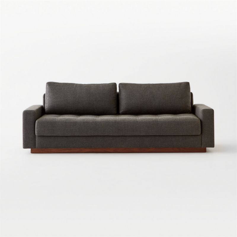 Claremont Modern Dark Grey Sleeper Sofa Queen + Reviews CB2 Canada