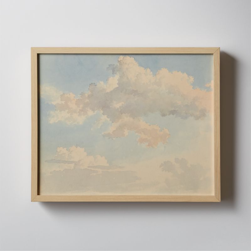 'Clouds Against Blue Sky' Framed Acrylic Painting by Abraham Teerlink