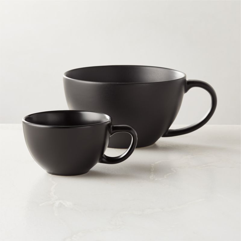 Crisp Modern Matte Black Espresso Cup CB2