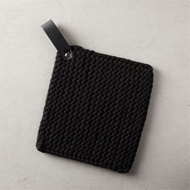 Crochet Black Pot Holder + Reviews CB2