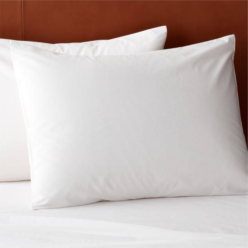 Organic Cotton Percale 400 Thread Count White King Pillow Shams Set of