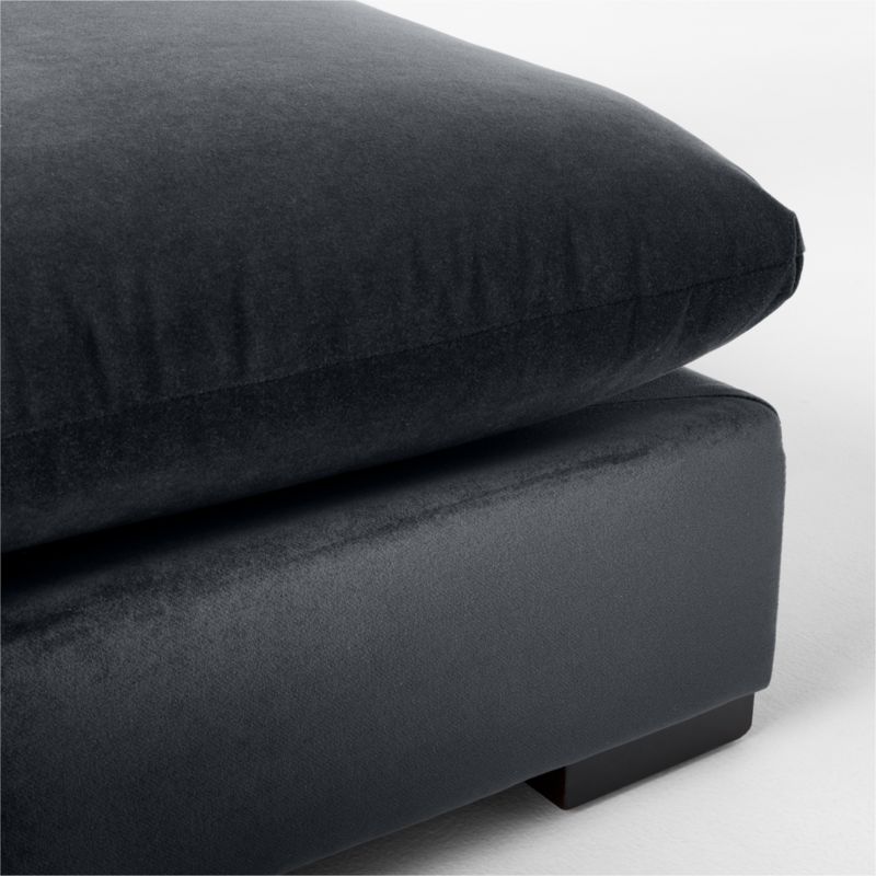 Deseo Charcoal Grey Performance Velvet Armless Loveseat CB2