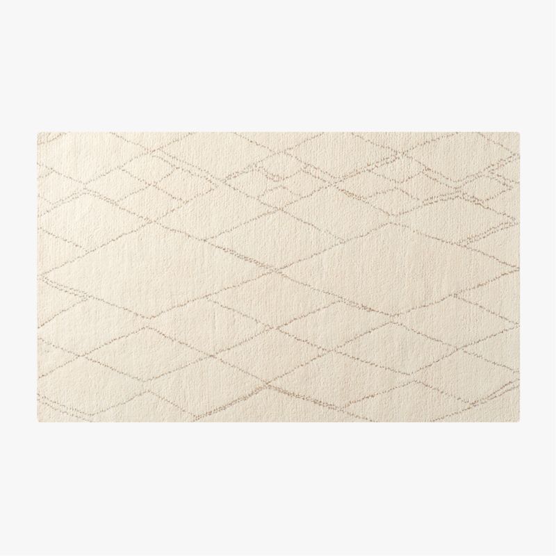 Diamant Warm White HandKnotted Wool Area Rug 5'x8' CB2 Canada