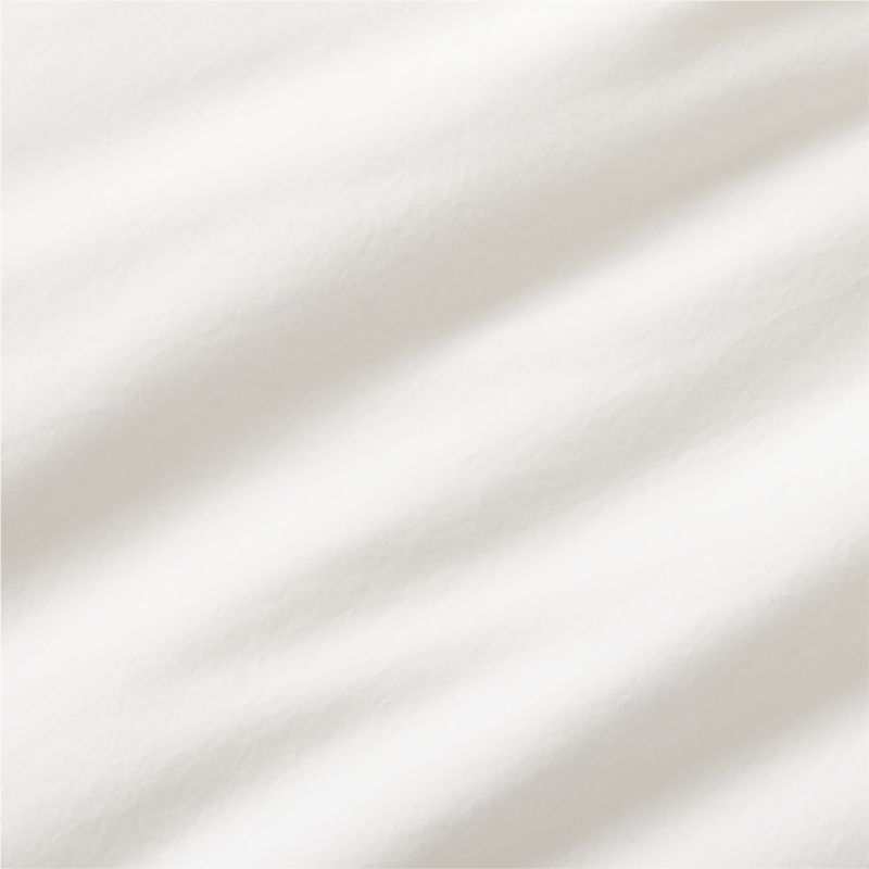 Dione Organic Cotton Washed Percale 400 Thread Count White Full/Queen