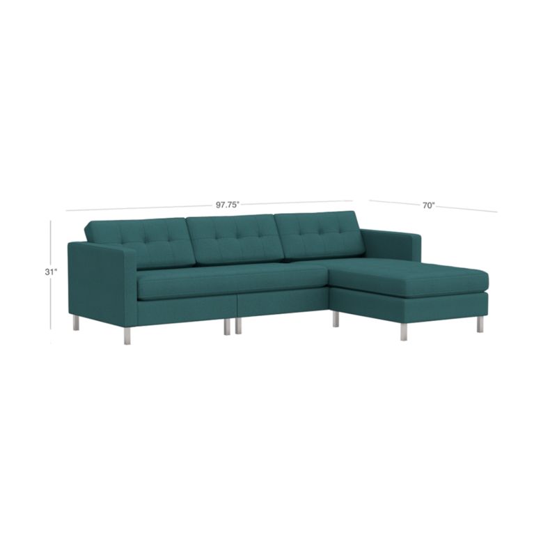 Ditto Peacock Sectional Sofa CB2