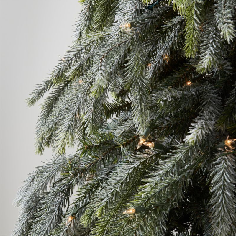 Faux Downswept Flocked Pine Christmas Tree 7.5' + Reviews CB2