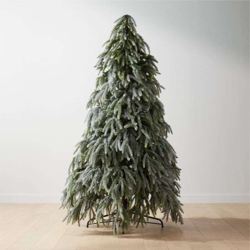 Faux Downswept Flocked Pine Christmas Tree 7.5' + Reviews CB2