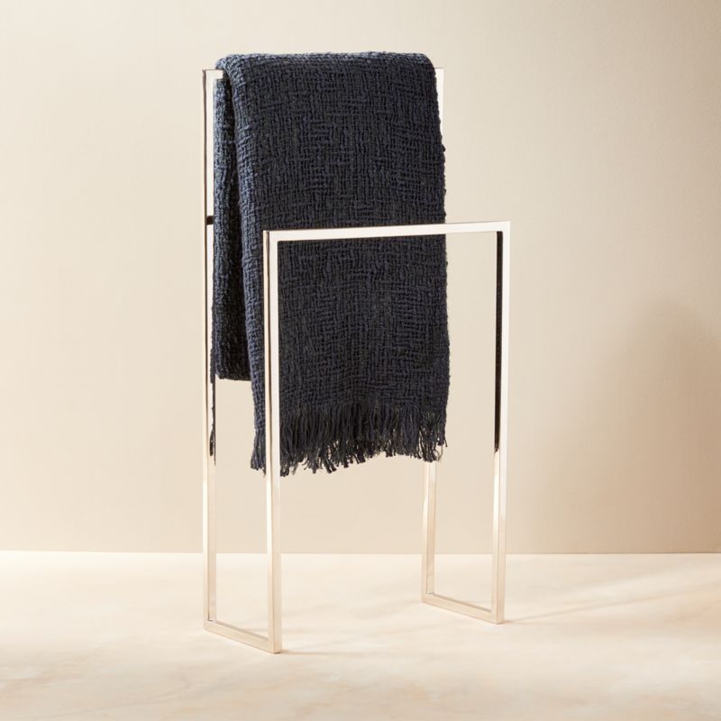 Dois Polished Nickel Double Rod Towel Rack + Reviews CB2 Canada