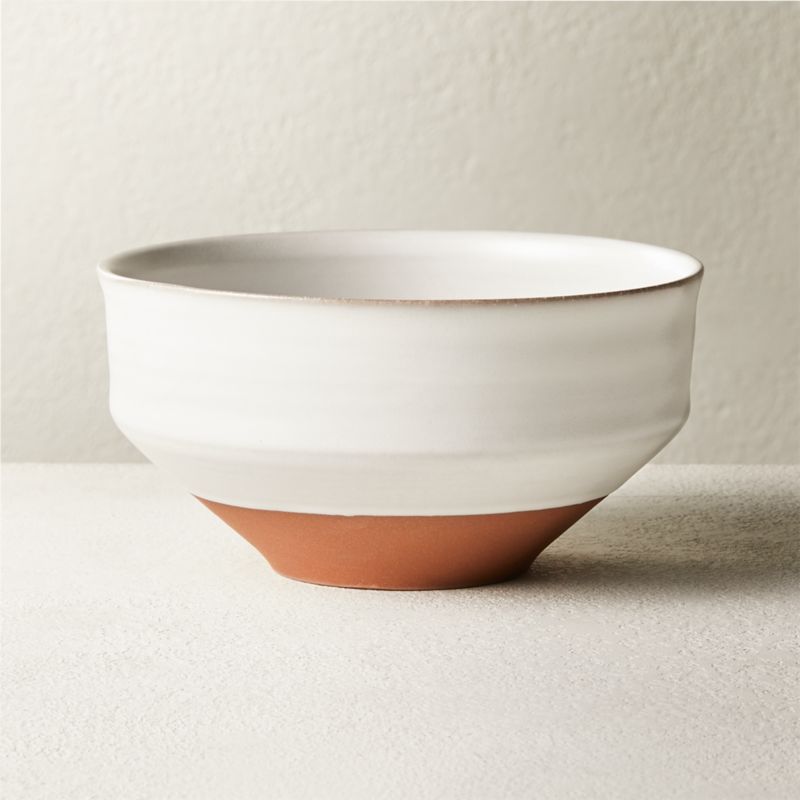 Dolce White Terracotta Soup Bowl + Reviews CB2 Canada
