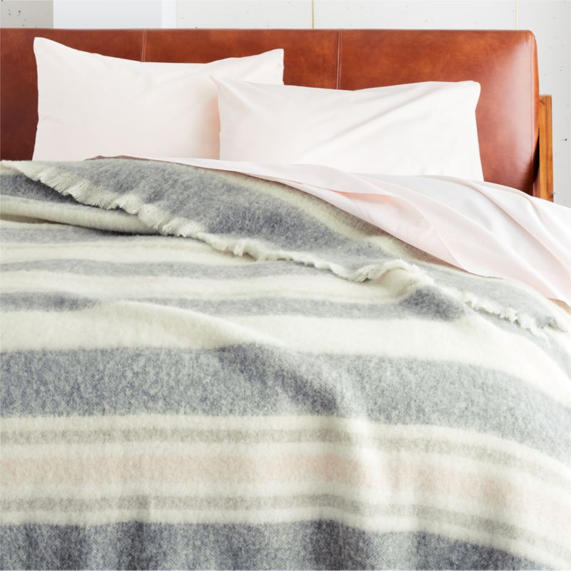 Drifter King Pink and Grey Blanket CB2