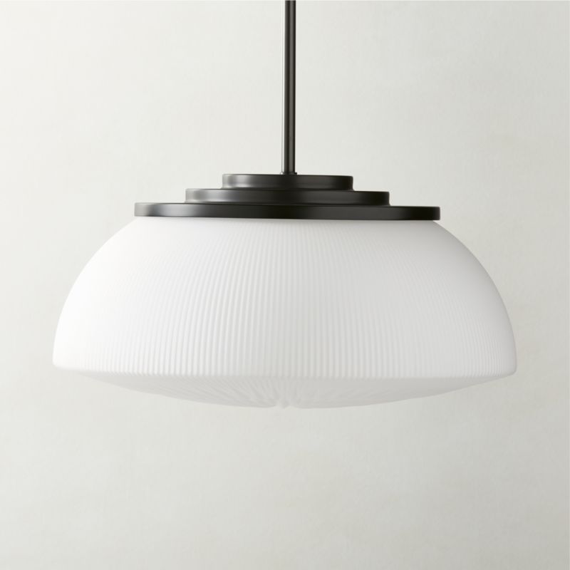 Dufrene Matte Black Modern Pendant Light + Reviews CB2