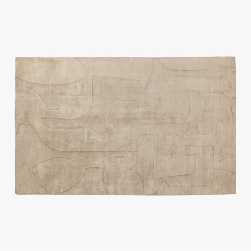 Eleyne Handloomed TENCEL Lyocell Coco Brown Area Rug 5'x8' + Reviews CB2