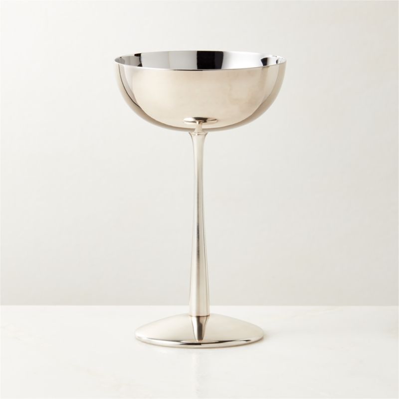 Emporia Stainless Steel Coupe Cocktail Glass + Reviews CB2
