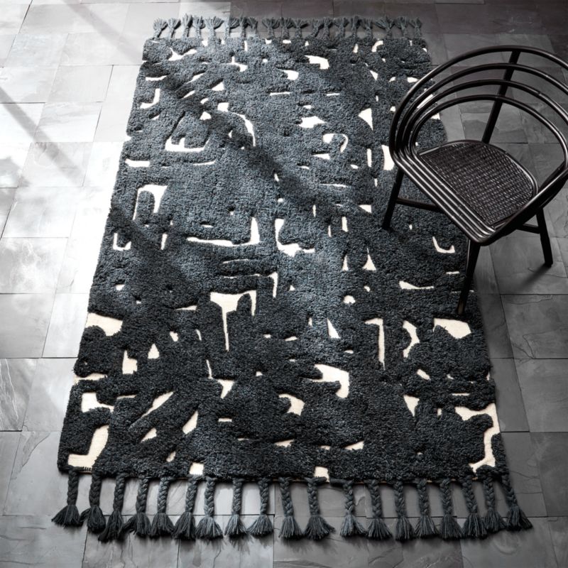 Studio Art Black Braided Rug CB2