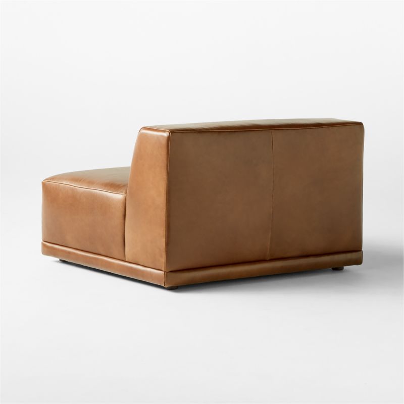 Faible Brown Leather Armless Chair CB2